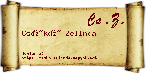 Csákó Zelinda névjegykártya